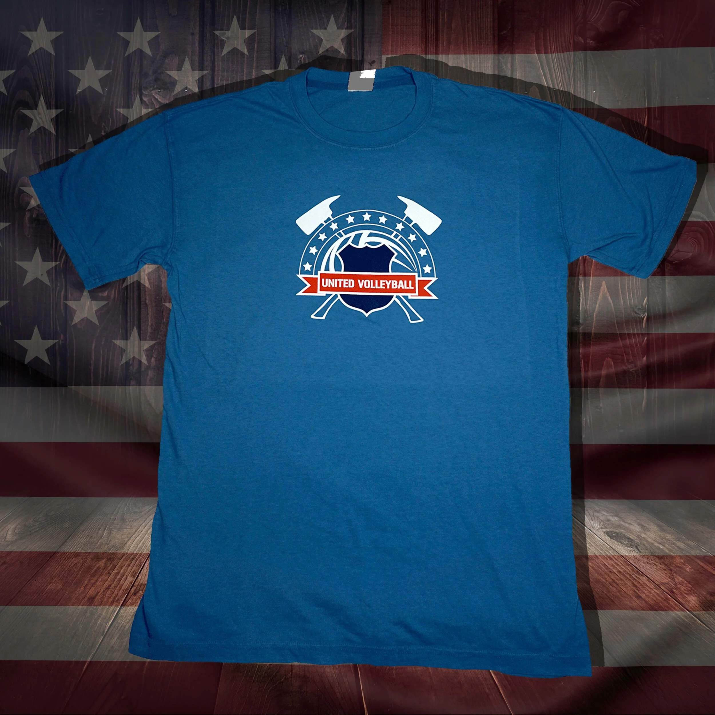 United Volleyball Slate Blue Soft Tee
