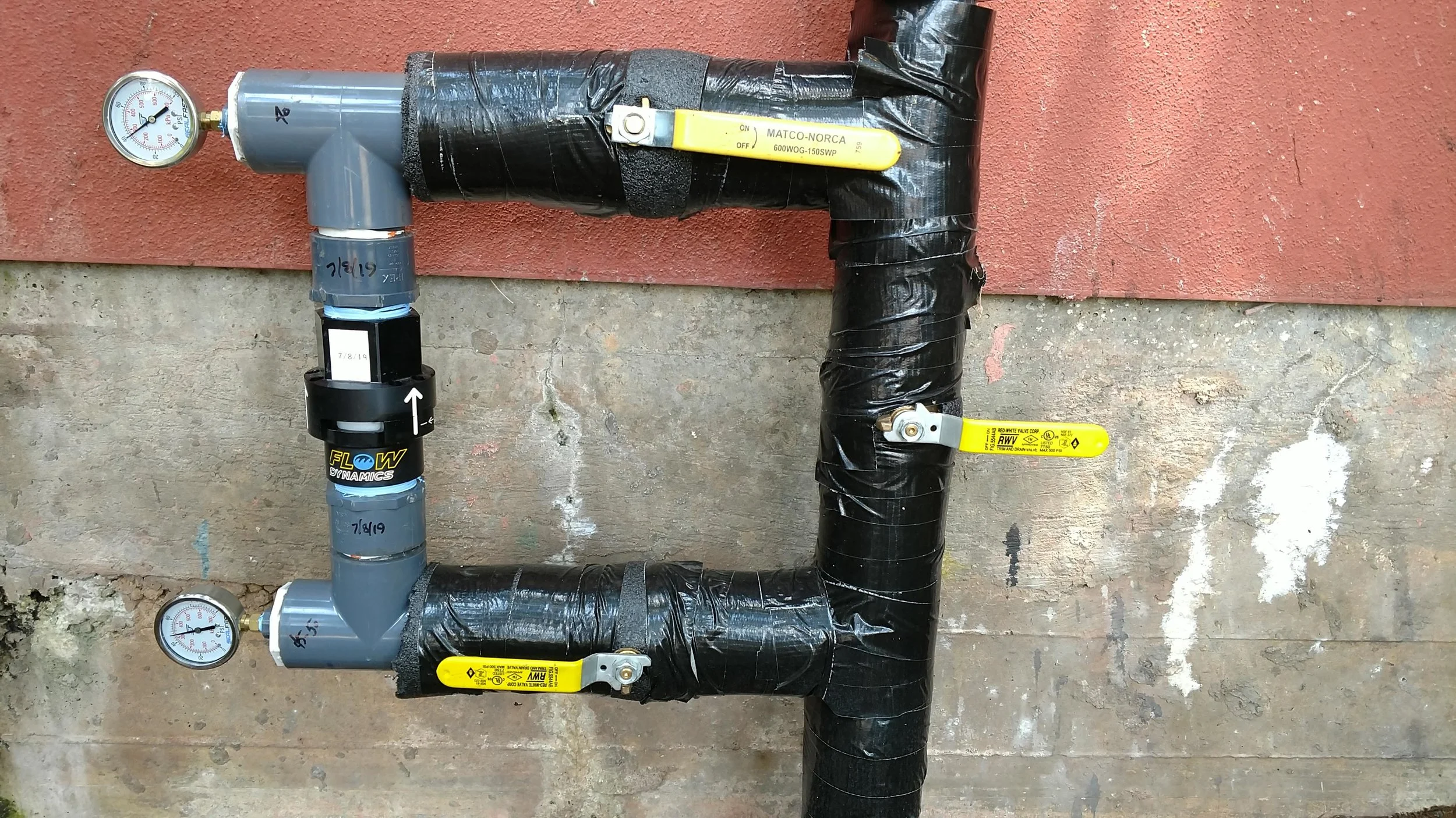 The Smart Valve installed at a Major Houston Restaurant Group (2 inch with two gauges)