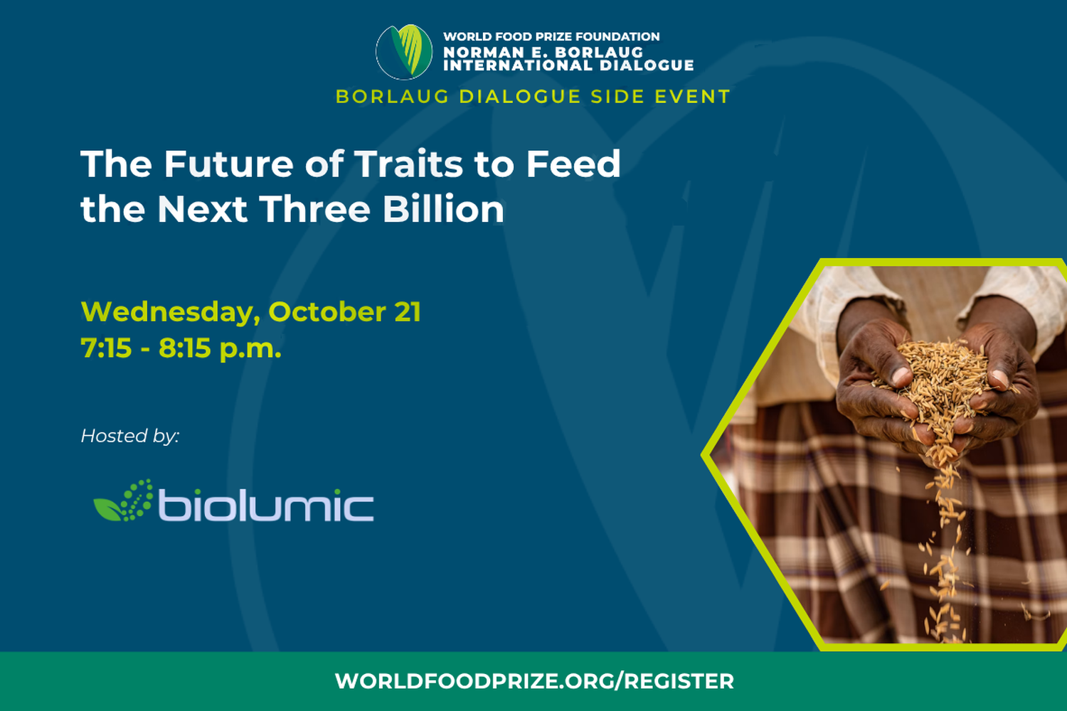 Join BioLumic at the 2026 Borlaug Dialogue: The Future of Traits to Feed the Next Three Billion