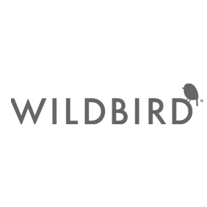 Logo with the word "WILDBIRD" and a silhouette of a bird perched on the letter 'D'