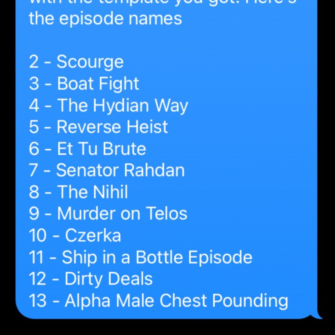Here&rsquo;s a sneak peak of the final two episode names! 

Our mass release of audio only Frontier episodes is nearing it&rsquo;s end&hellip; and our live episodes will soon begin! Thank you everyone for your continued support over a very long year 