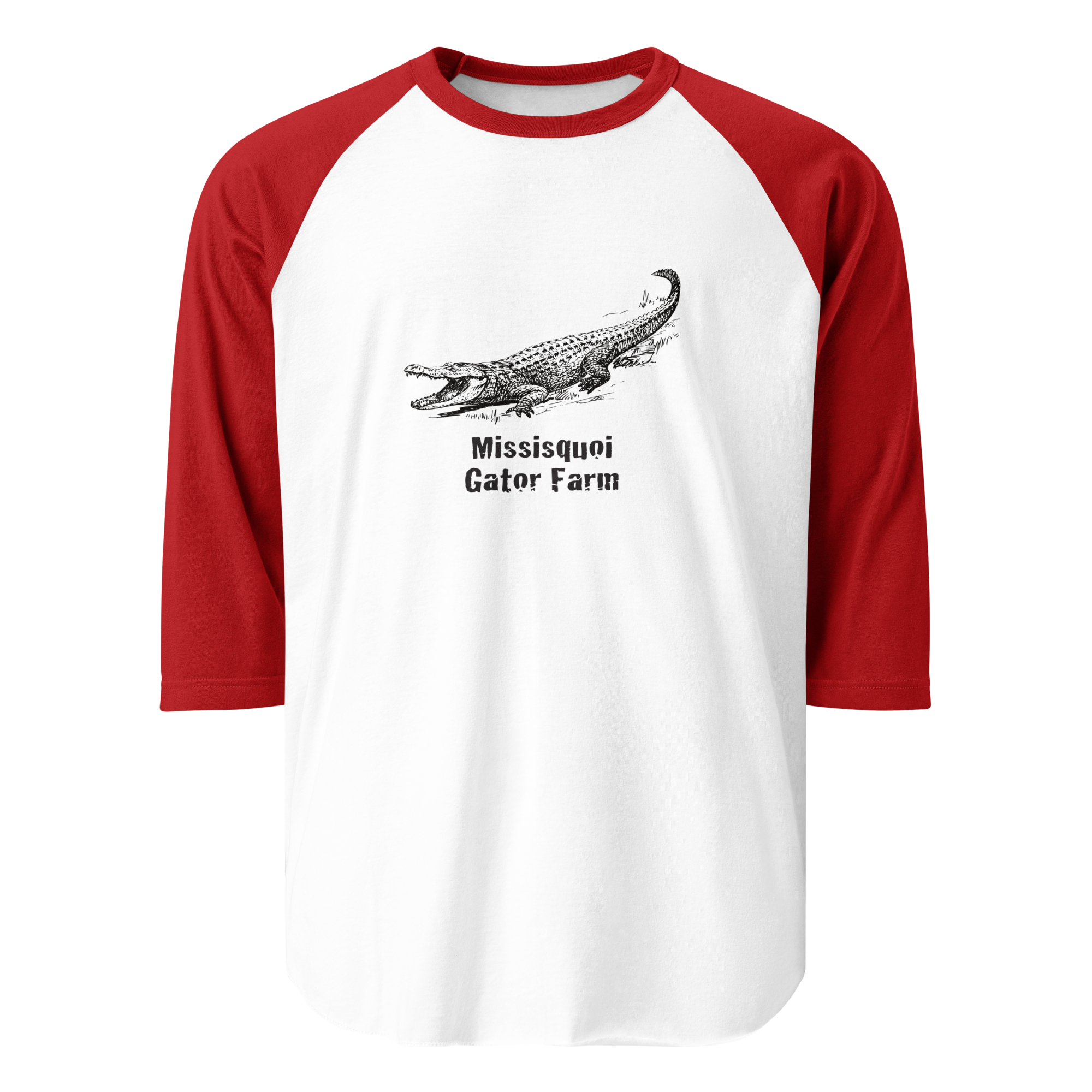 Missisquoi Gator Farm - 3/4 sleeve raglan shirt