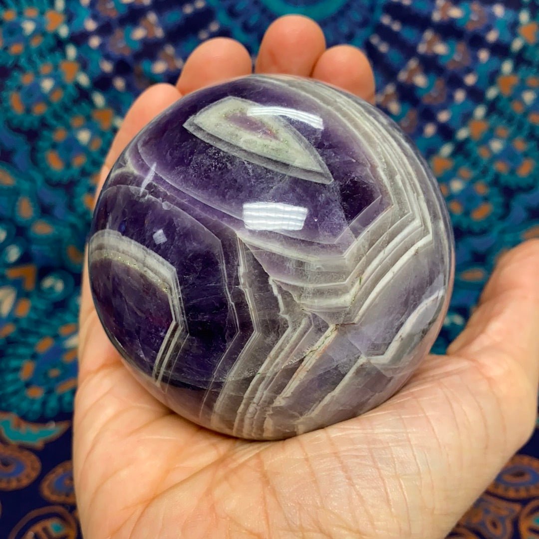 Chevron Amethyst Sphere #2