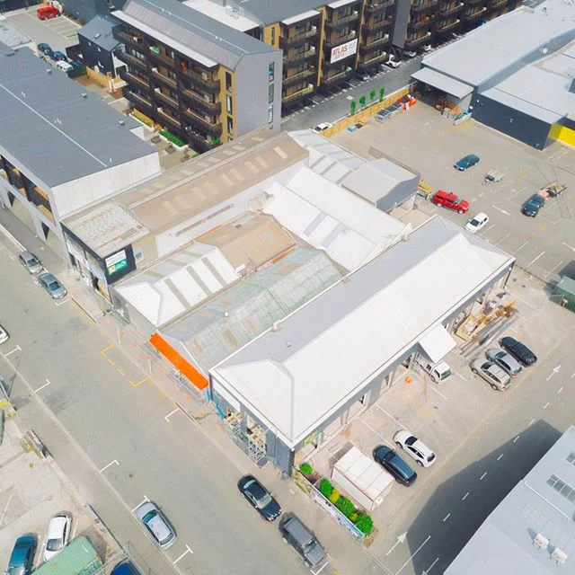 What an amazing group of people! 🙌 All surrounded by an amazing complex! 👌🔶🧡 #team #thewelder #thewelderchch #christchurch #boutique #drone #aerialphotography #dronephotography #cityscape