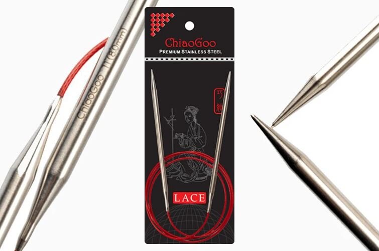 ChiaoGoo Regular RED 16 inch (40 cm) Premium Stainless Steel Circular  Knitting Needles