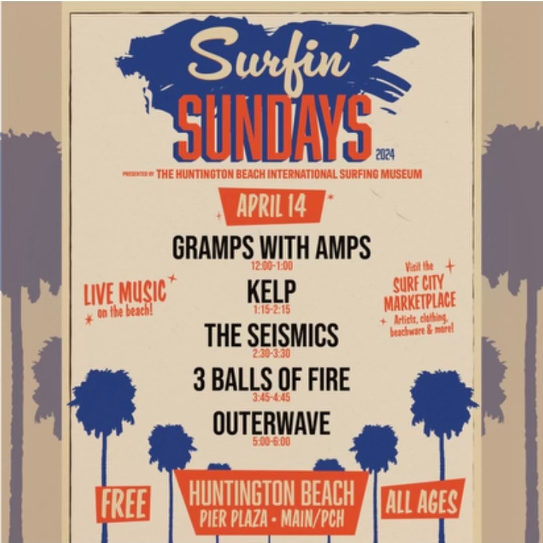 Dust off your beach chairs and grab your sunscreen, because the International Surfing Museum&rsquo;s Surfin&rsquo; Sundays live music series is kicking off this weekend! 🎶 🎸

Get ready for an incredible lineup of bands, along with  local artist and