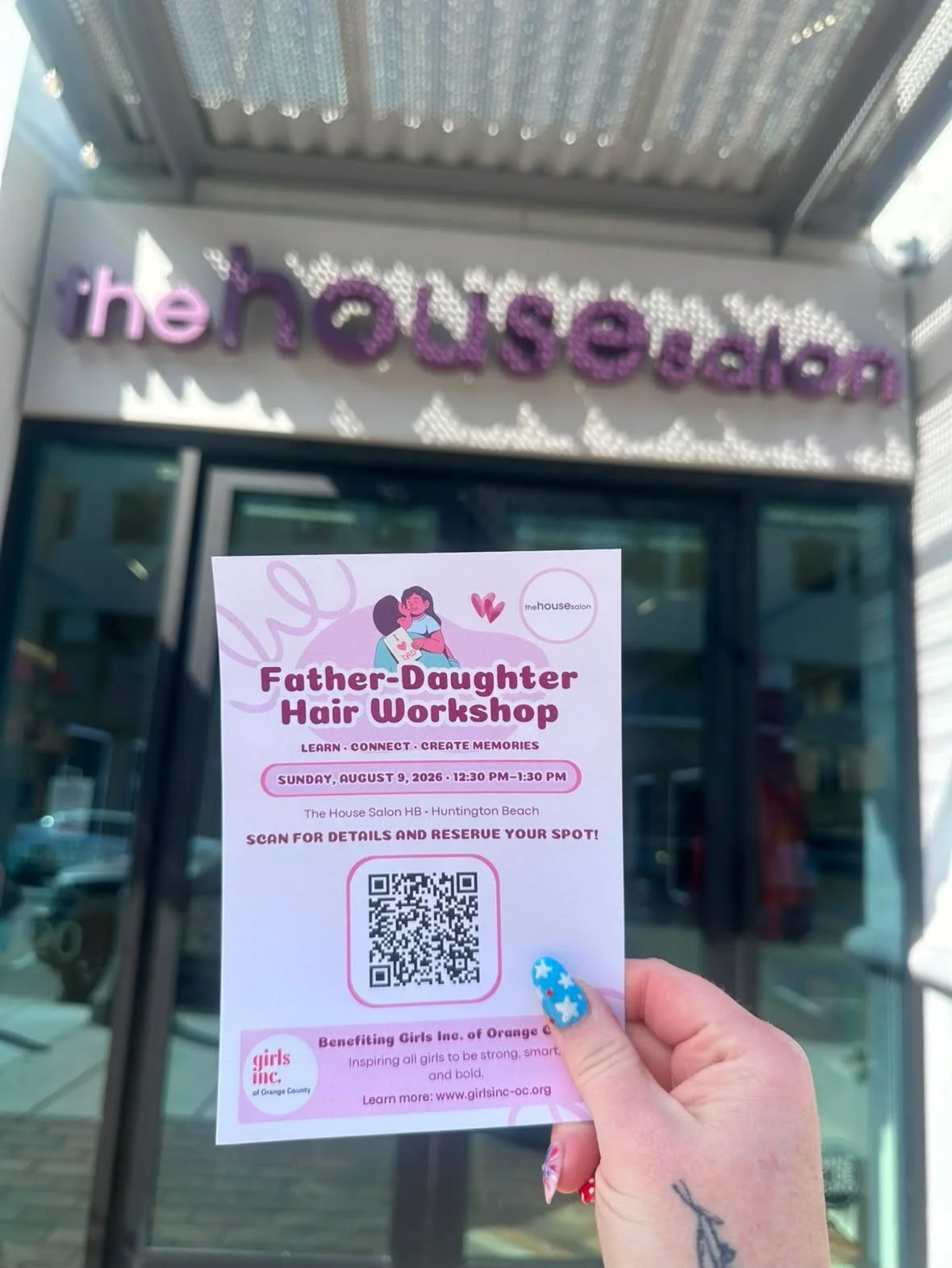 Looking for a meaningful way to spend your Sunday? 🎀

Join The House Salon for a Father-Daughter Hair Workshop on Sunday, August 9 at @thehousesalonhb! Fathers, father figures, and guardians will learn simple, everyday hairstyling techniques while s