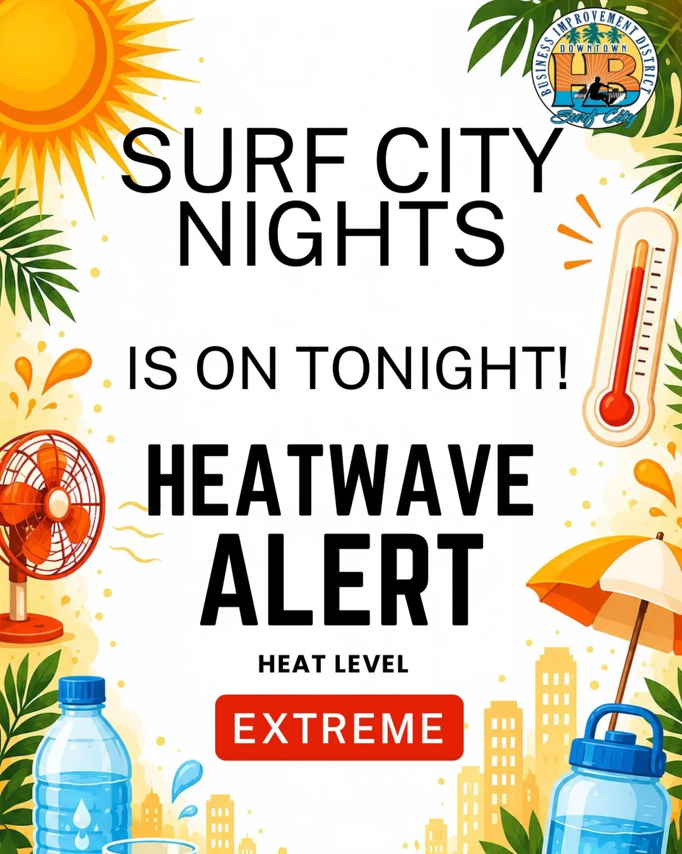 It&rsquo;s going to be HOT today!! That&rsquo;s not stopping Surf City Nights!! We will see you on Main Street&hellip;hydrate, and be sure to keep your fur babies safe!