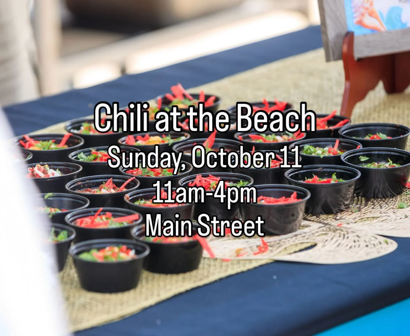 🌶️ The countdown is on for Chili at the Beach! 🌶️

Join us as we take over Main Street on Sunday, October 11, from 11 AM&ndash;4 PM with chili tasting, live music, a Kids Zone, local vendors, and plenty of family fun in Downtown Huntington Beach.

