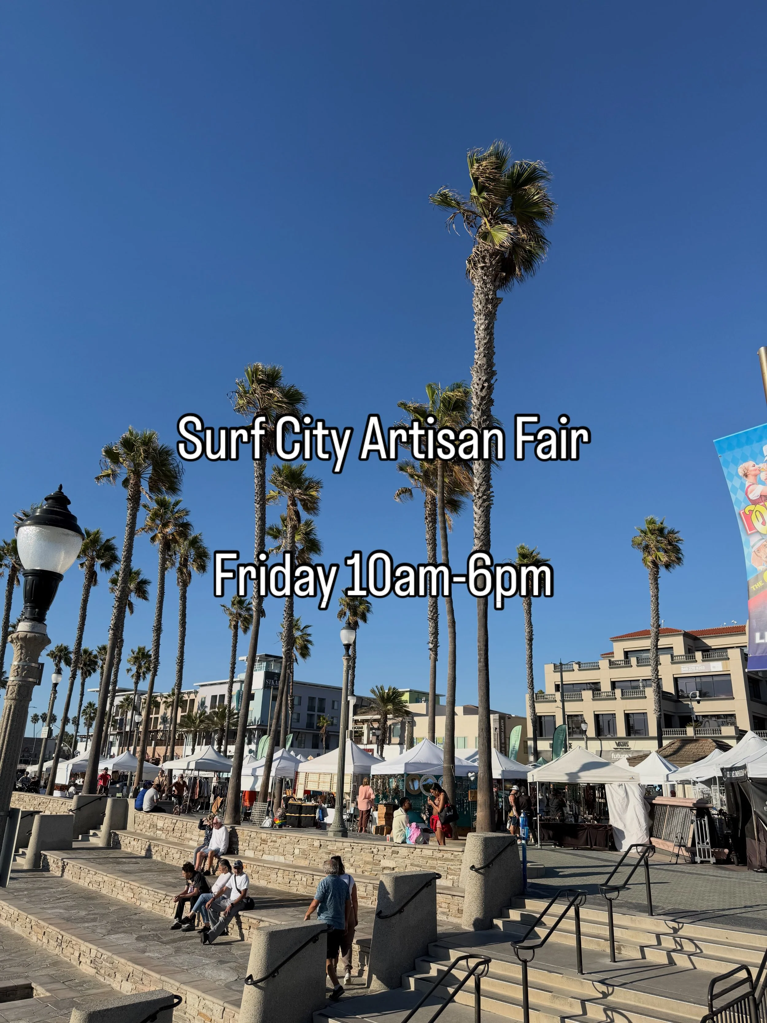 Fall into art this Friday at the Surf City Artisan Fair! 🍂🎨 After a brief hiatus, our favorite local makers, one-of-a-kind finds, and handmade treasures are returning to Pier Plaza and waiting to be discovered!

📅 Friday, 10/9
⏰ 10am-6pm
📍 Huntin