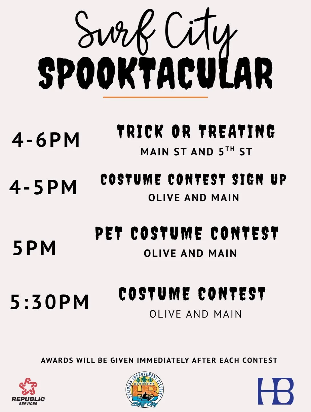 Your Halloween plans are looking SPOOKtacular Downtown! 👻

The annual Surf City Spooktacular is just a week away! From trick-or-treating to the kids&rsquo; and pets&rsquo; costume contests, there&rsquo;s plenty of family Halloween fun waiting for yo