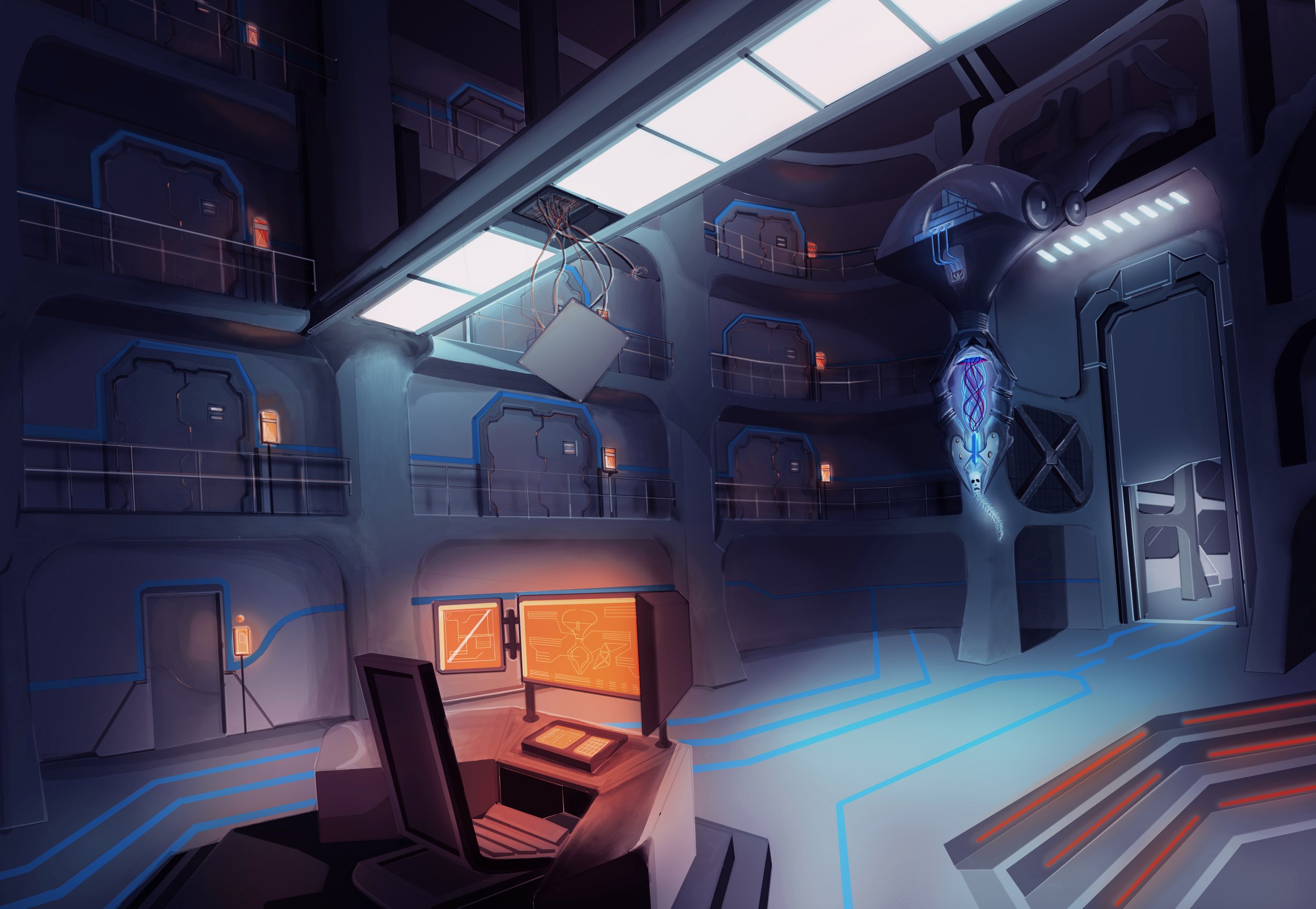 Sci-Fi Control Room Concept