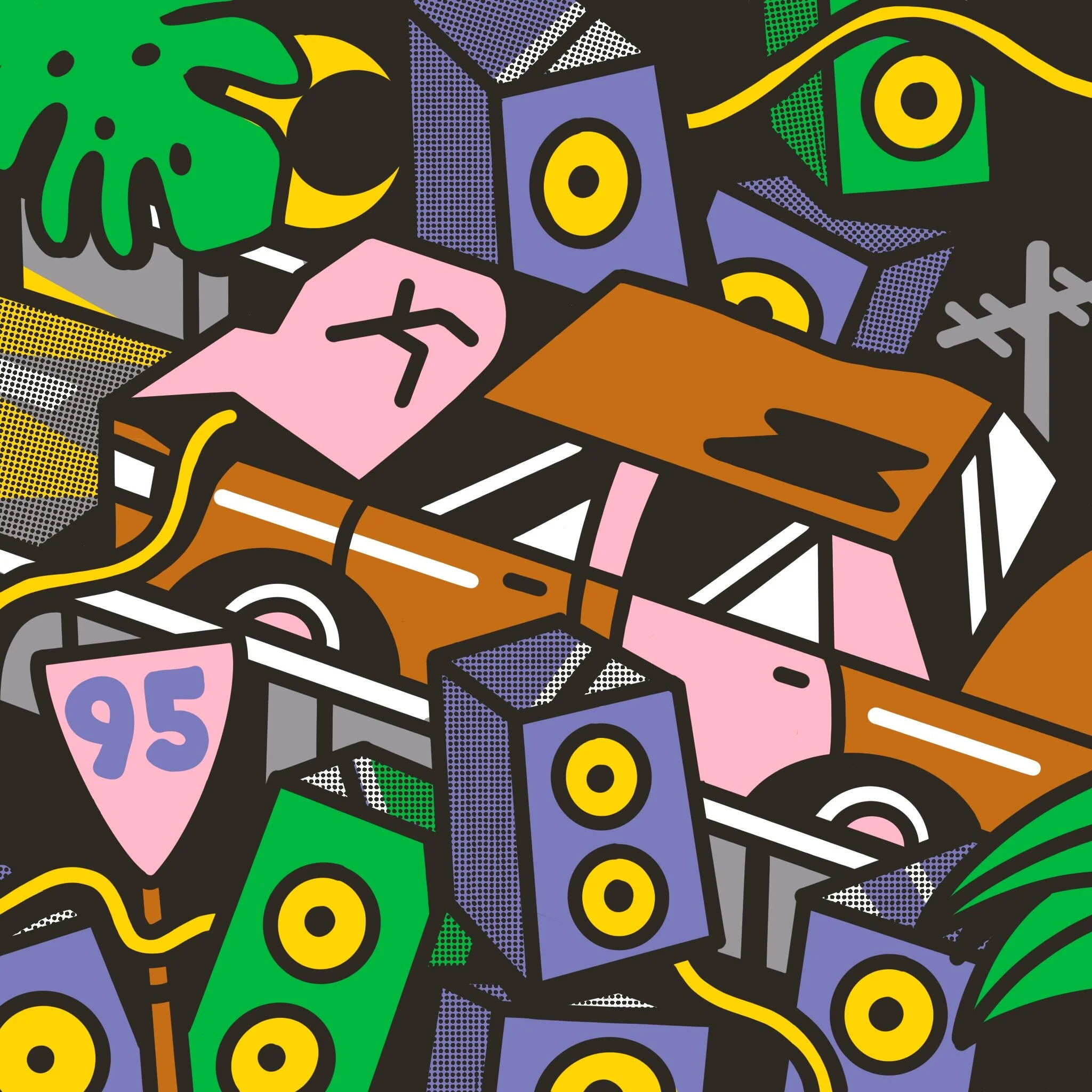 Miami Bass Red Bull Music Academy Illustrator