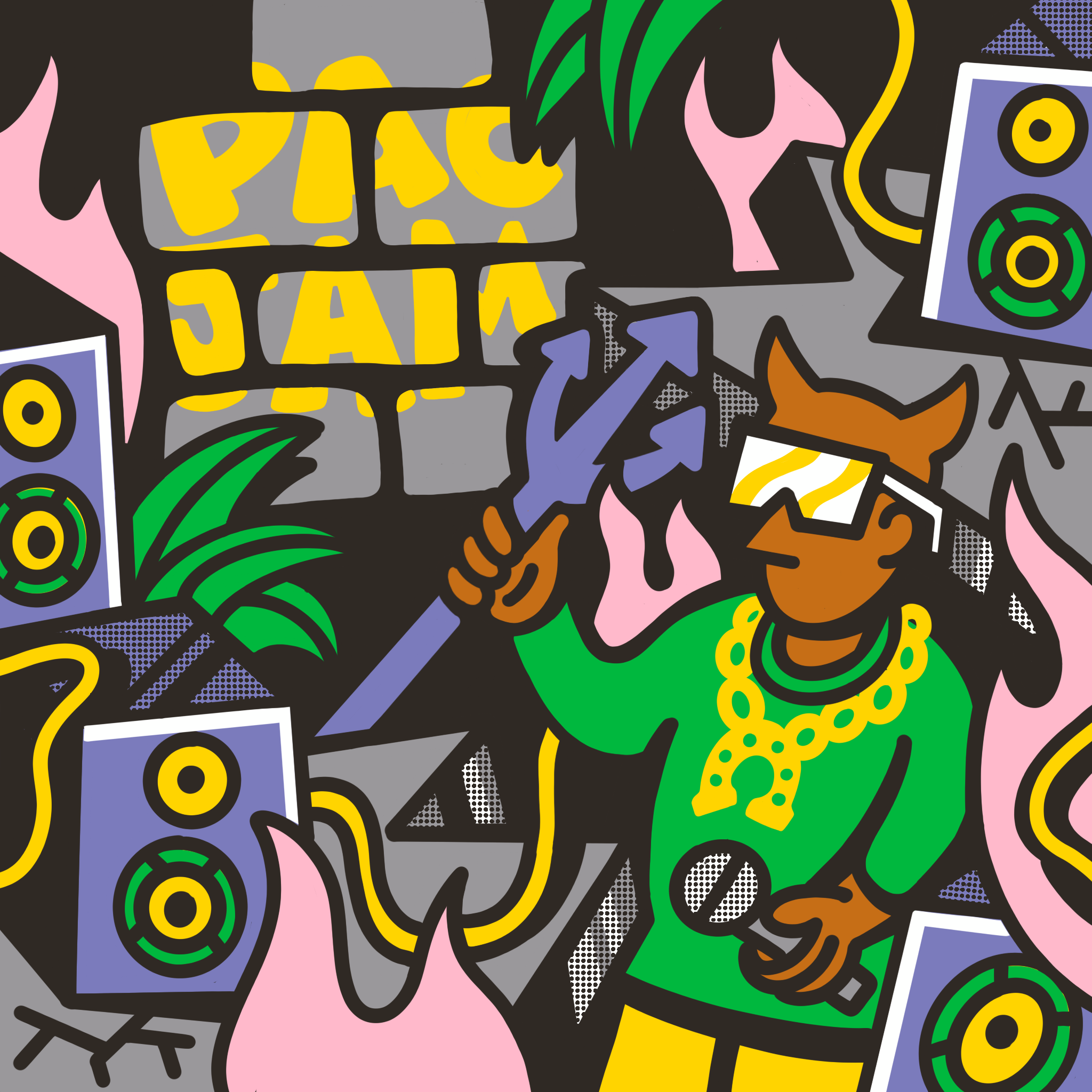 Miami Bass Red Bull Music Academy Illustrator