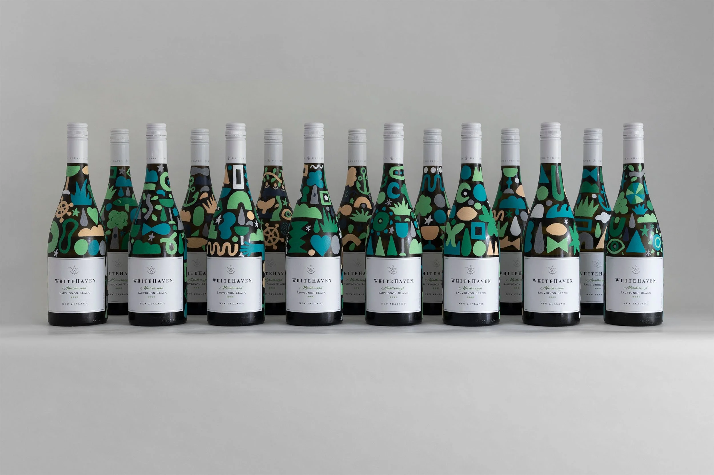 Whitehaven wine bottles painting