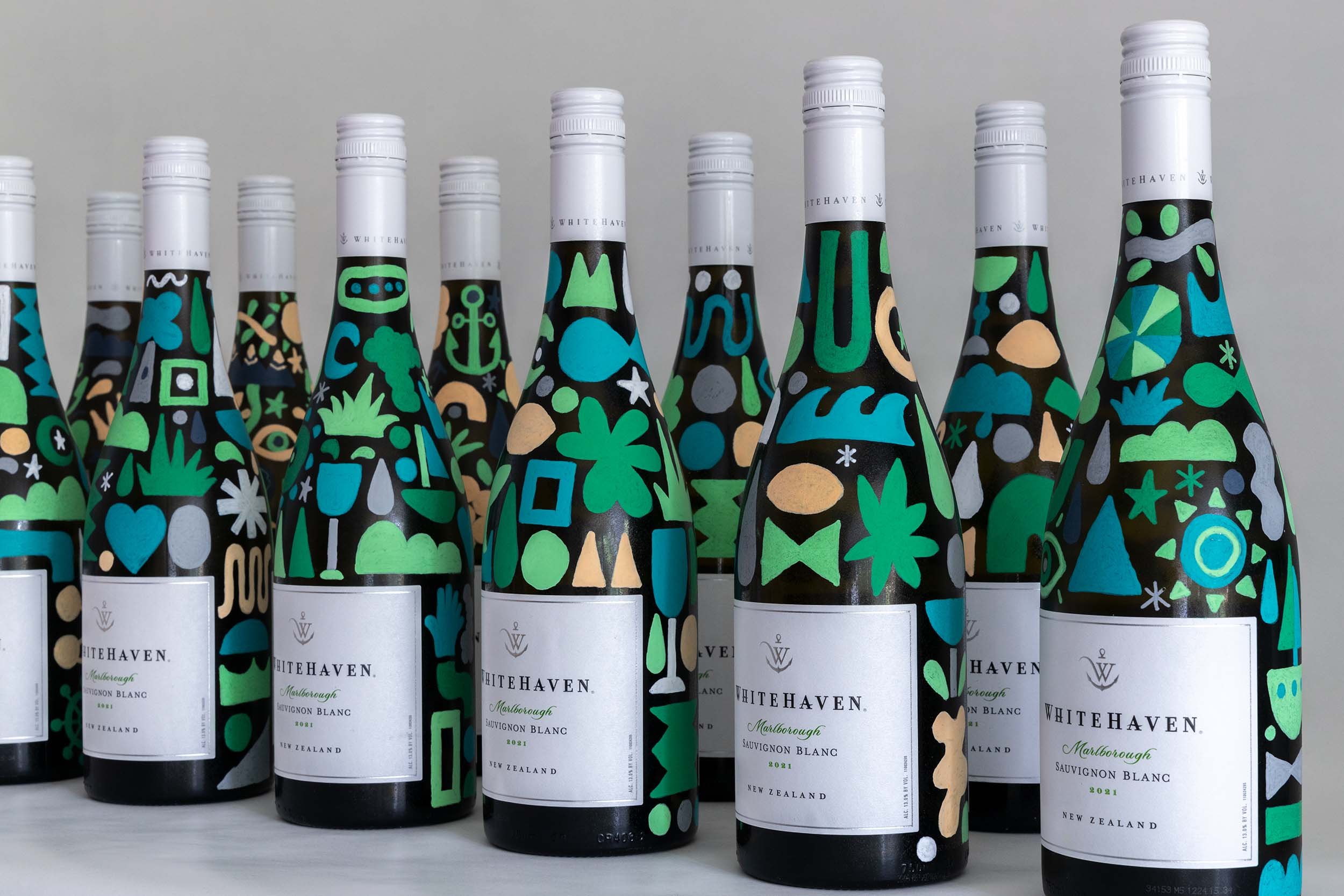 Whitehaven wine bottles painting