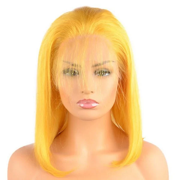 Lemon Yellow Lace Front Bob Unit