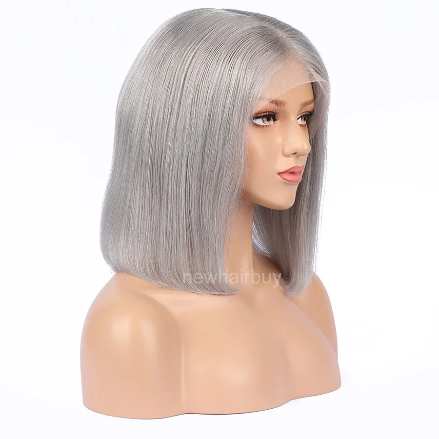 Shy Grey Lace Front Bob Unit