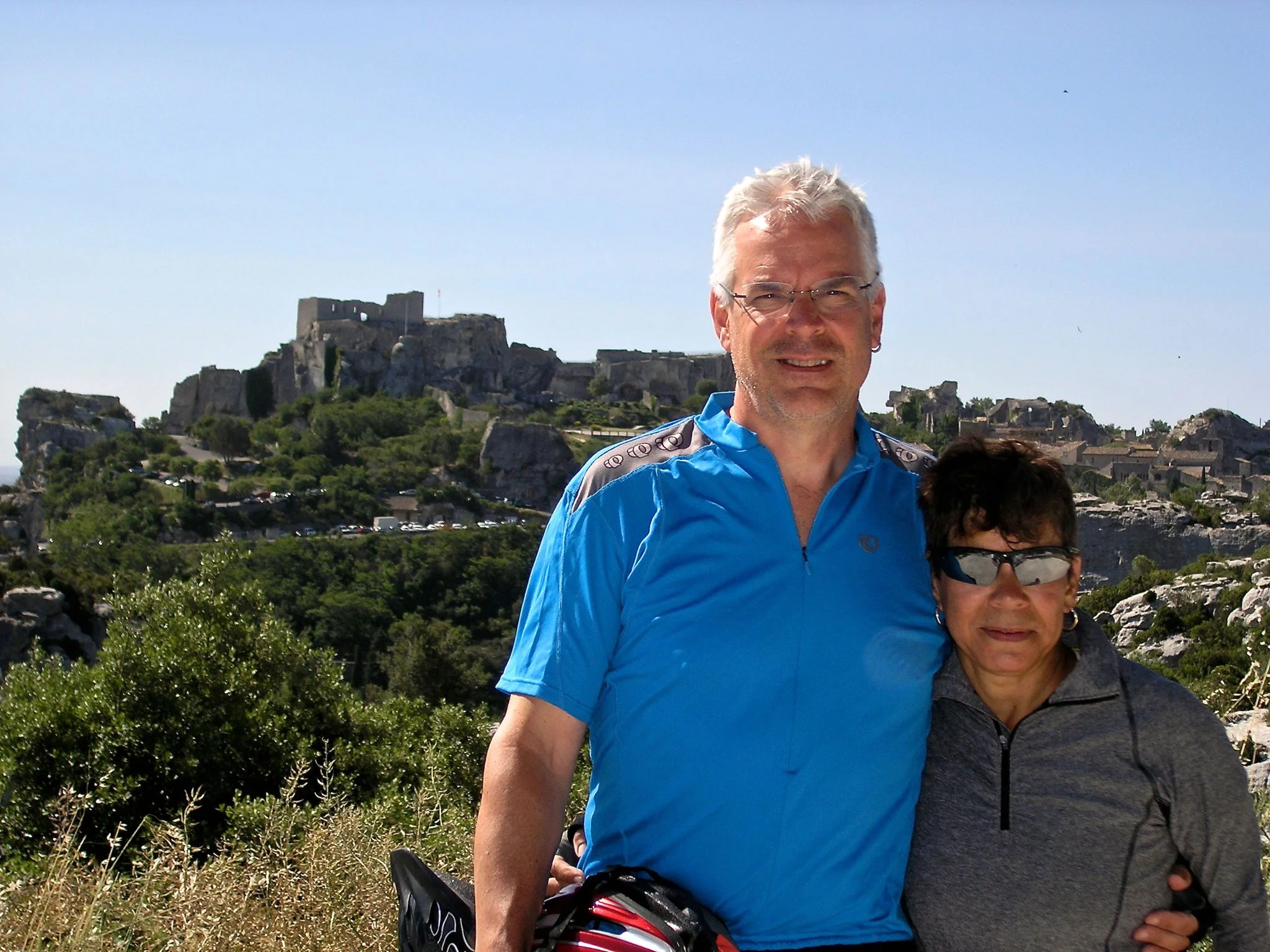 Bob and wife, Maria, in Les Baux de Provence