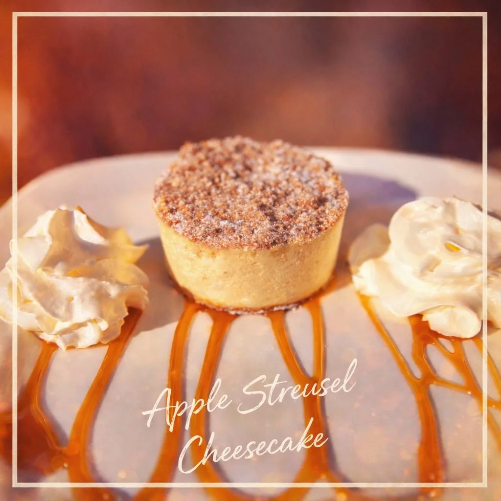 New dessert alert 🍎🍰

Our Apple Streusel Cheesecake is here!
Rich, creamy cheesecake topped with buttery apple streusel and caramel drizzle.

Trust us&hellip; you&rsquo;ll want to save room for this one.

Available now at John &amp; Molly&rsquo;s T