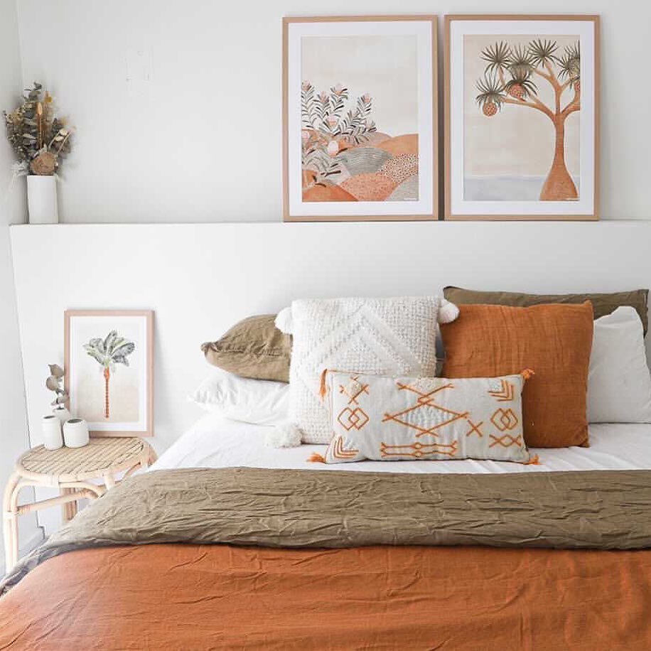 Loving the natural palette of this room 🧡✨ So serene and beautiful&hellip; Via @mystylemyloves featuring -

Banksia Vista Fine Art Print
Ocean Pandanus (P) Fine Art Print 
Paradise Palms { 3 } Fine Art Print