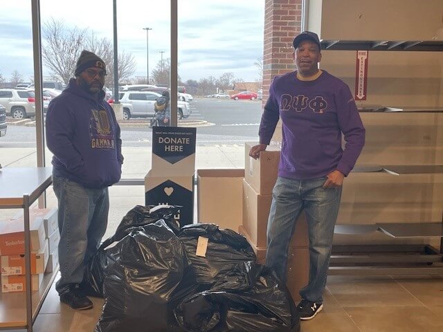 Brothers have collected a bag full of "soles for souls"