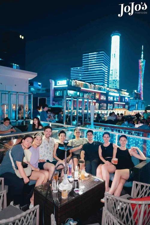 JoJo's Riverside Guangzhou bar interior — lounge seating and nightlife atmosphere at Party Pier