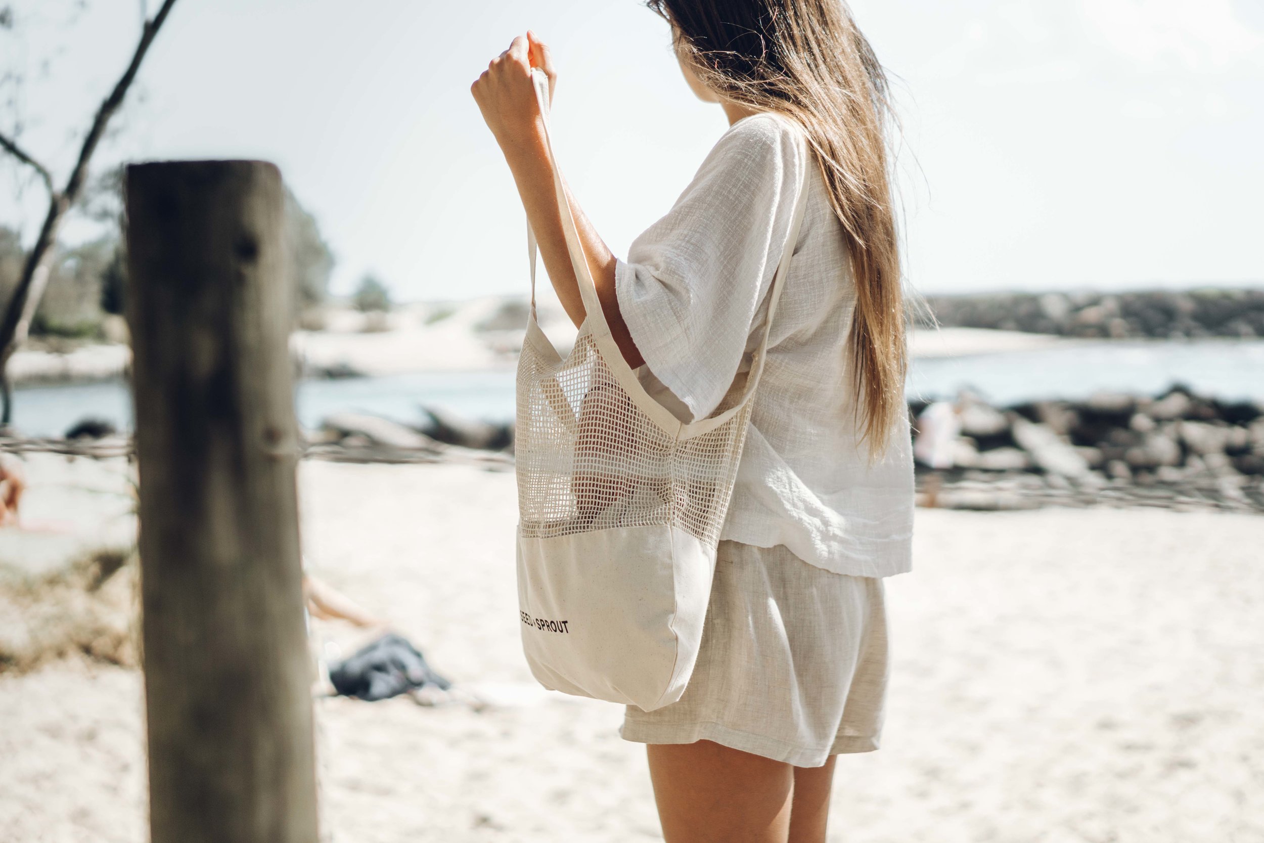 Mixed Mesh Tote bag from Seed and Sprout