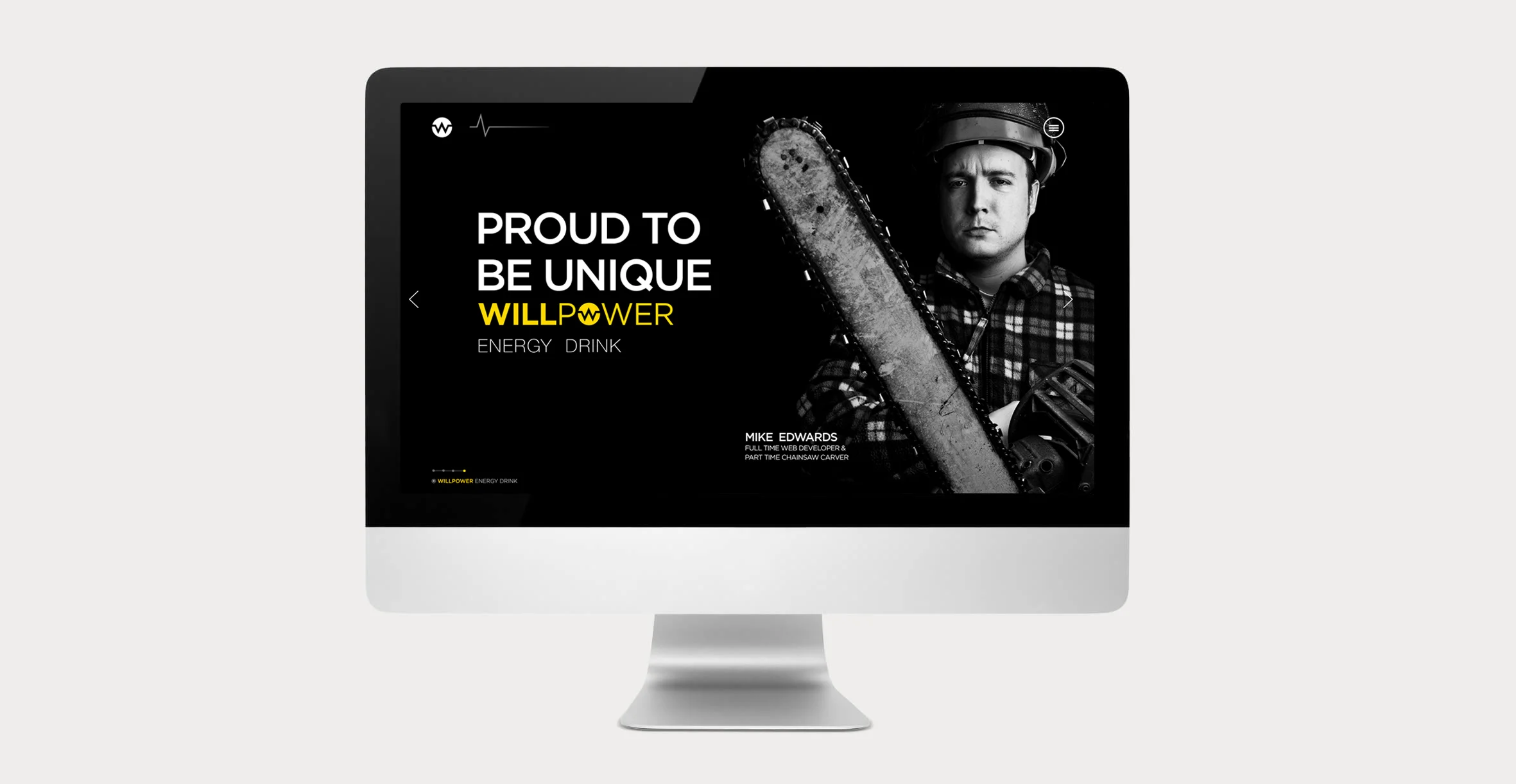 Branding and Packaging Design for Energy Drink Brand Willpower - Website
