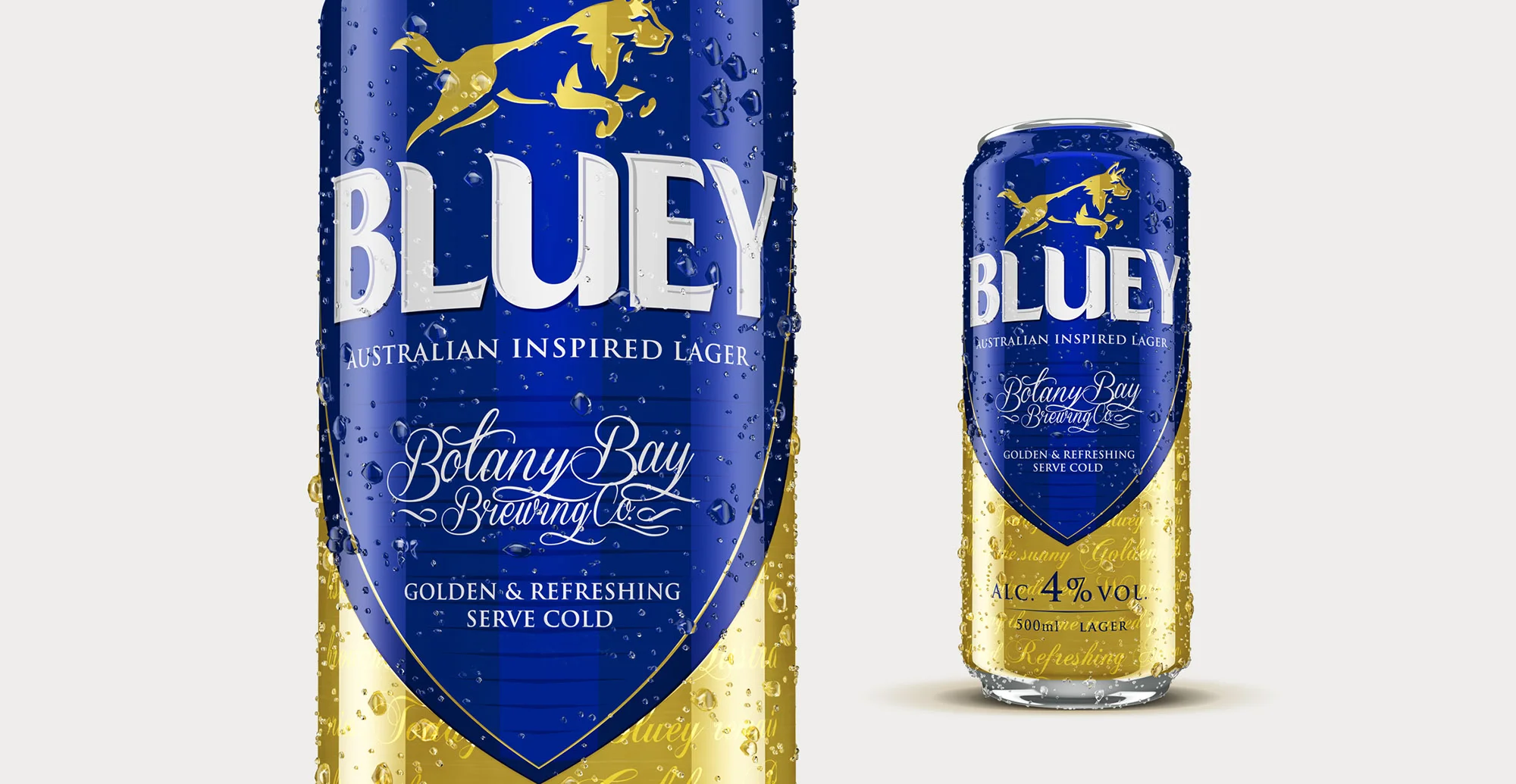 Brand Creation and Packaging Design for Australian Beer Brand Bluey Lager - 3D Can Render