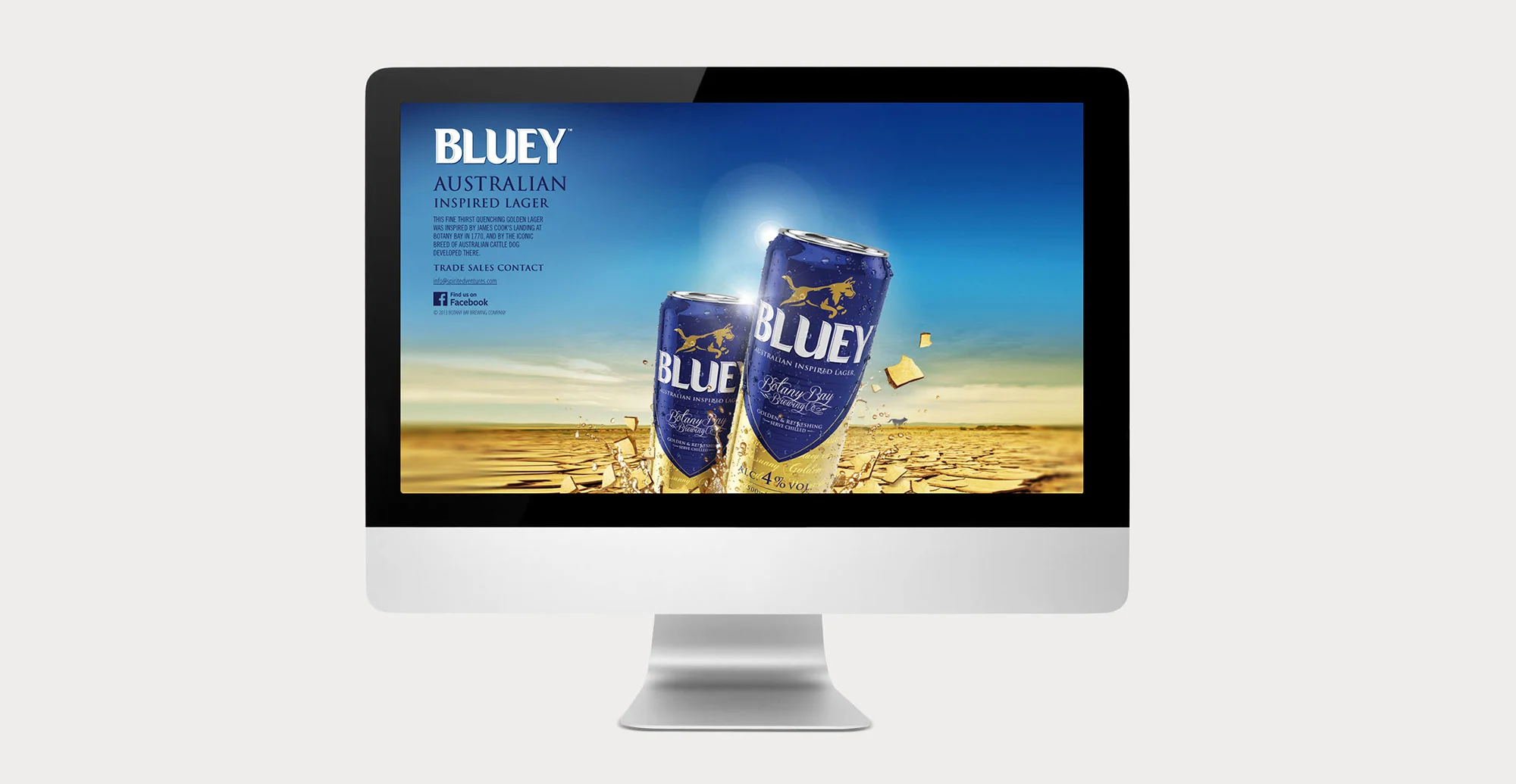 Brand Creation and Packaging Design for Australian Beer Brand Bluey Lager - Website