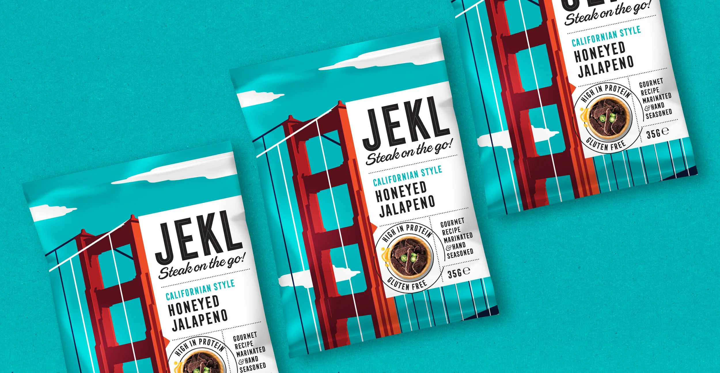 Branding and packaging design for Jekl - Blue pack render