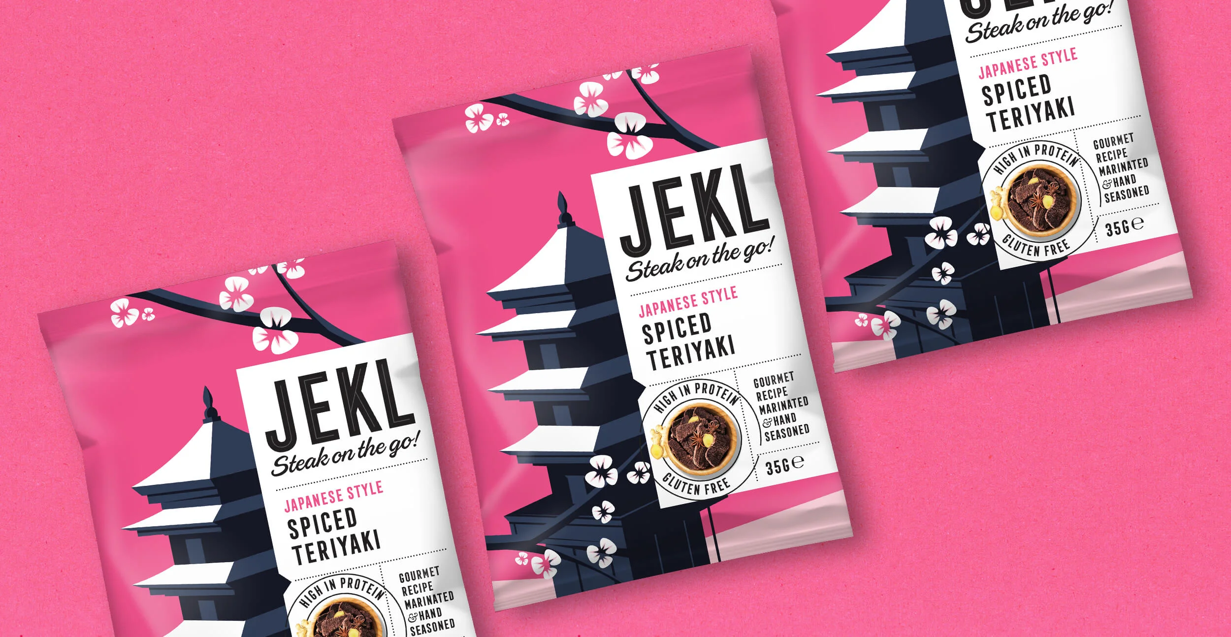 Branding and packaging design for Jekl - Pink pack render