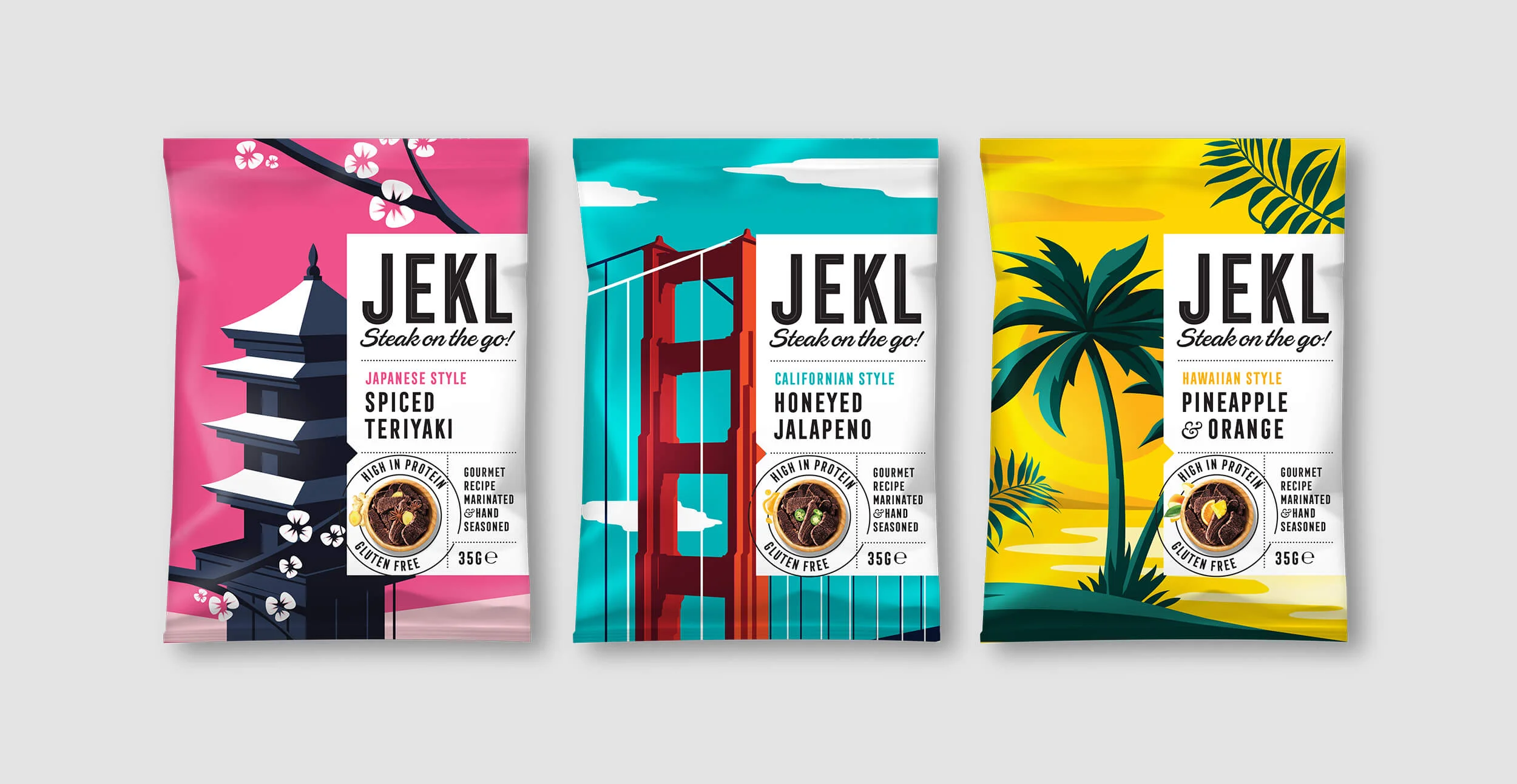 Branding and packaging design for Jekl - Range shot