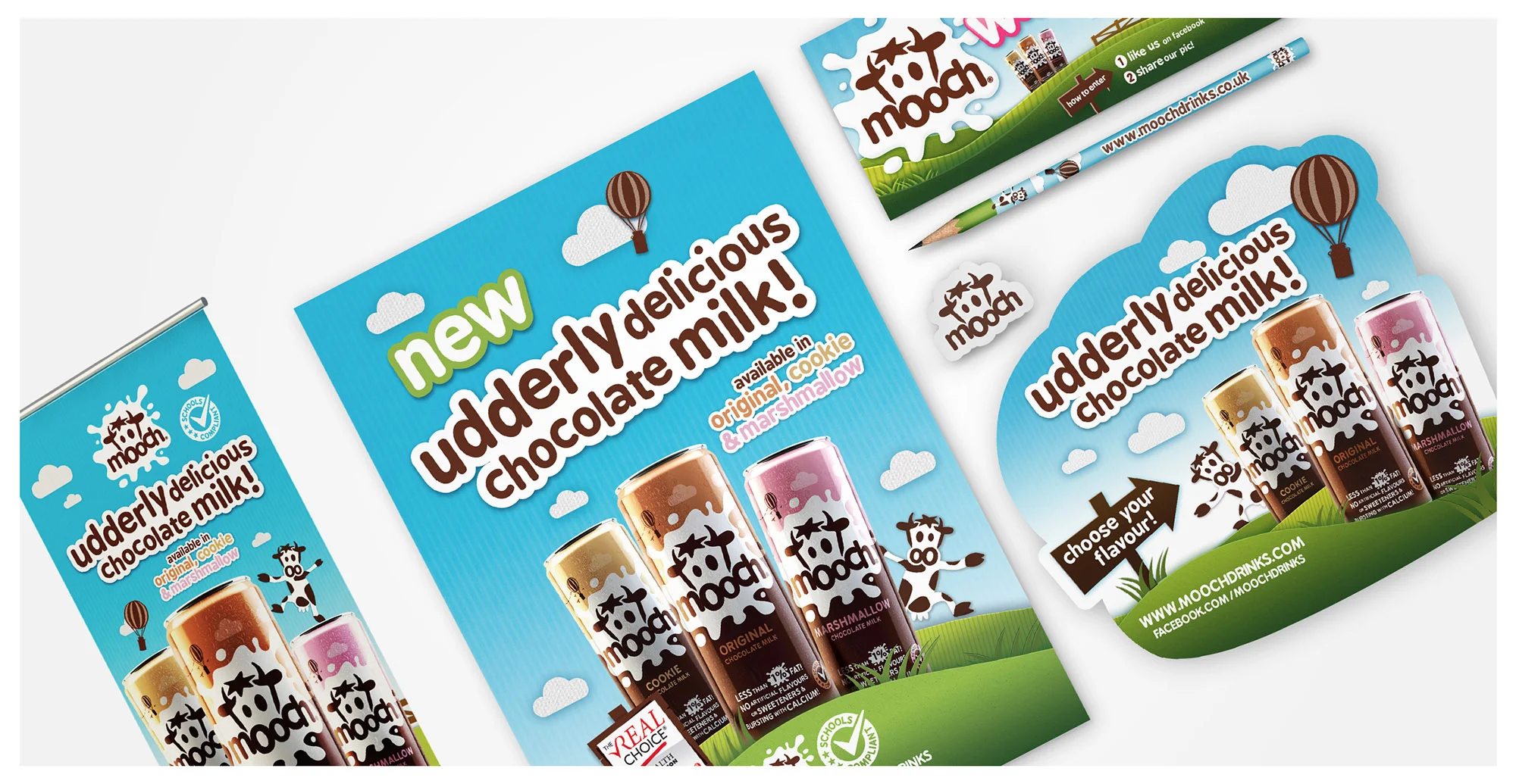 Branding and Packaging Design for Fun Children's Drink Brand Mooch - Website