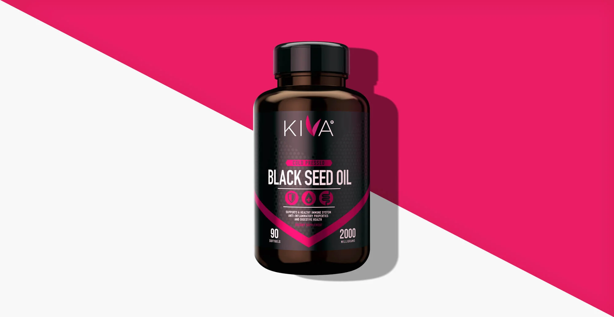 Kiva Health Branding and Packaging Design - pink render of pack