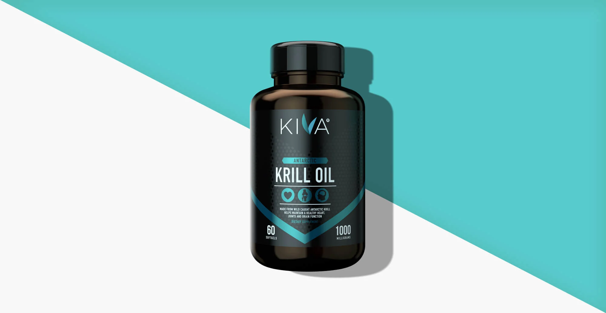 Kiva Health Branding and Packaging Design - turquoise render of pack