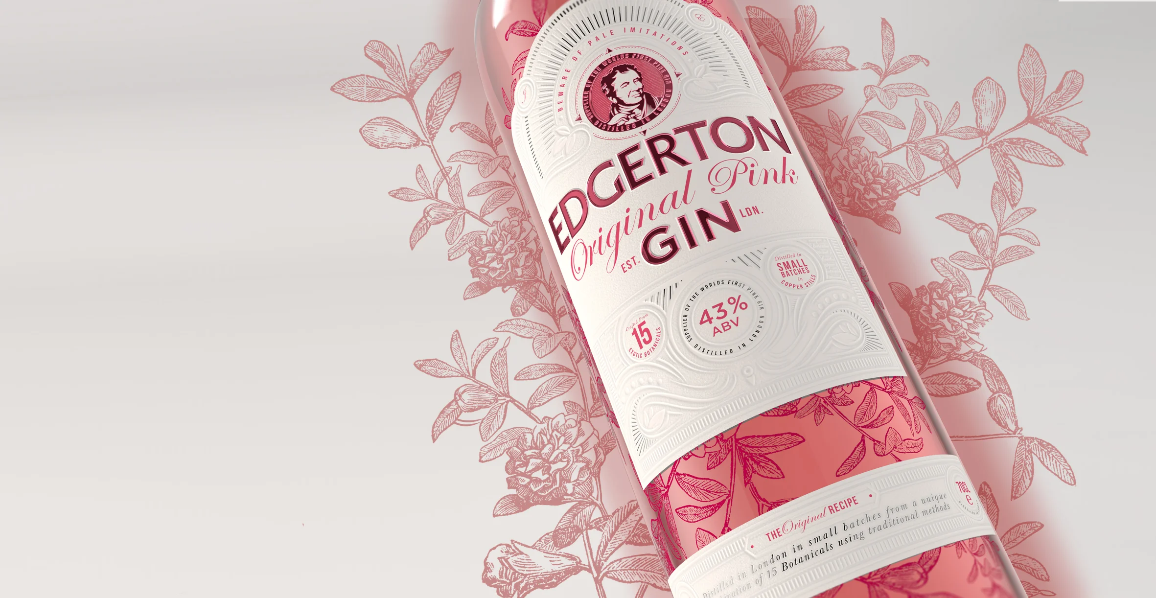 Brand identity and gin bottle label design for Edgerton Gin by Design Happy London - Gift box promotional packaging