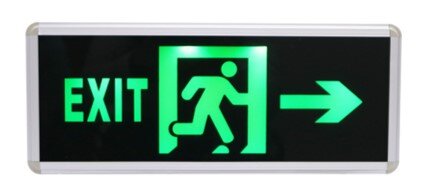 LED EXIT SIGN RUNNING MAN WITH ARROW
