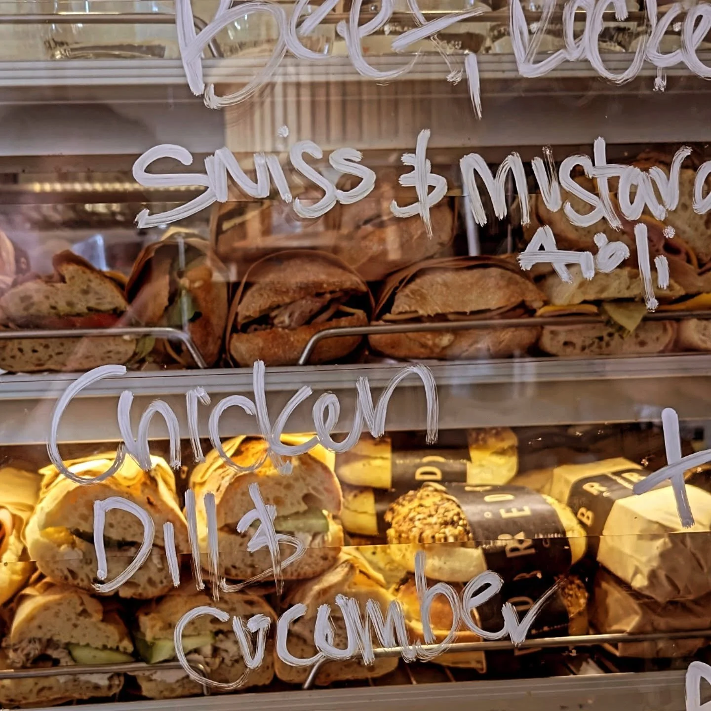 Current line up
- Jambon beurre with cultured butter
- @piacunfarm_ heirloom tomato, babaganoush, fingerlime za'atar 
- Chicken, dill and cucumber
- Ham, american cheese and mustard pickle
- Prosciutto, heirloom tomato and Mostert's farm basil pesto
