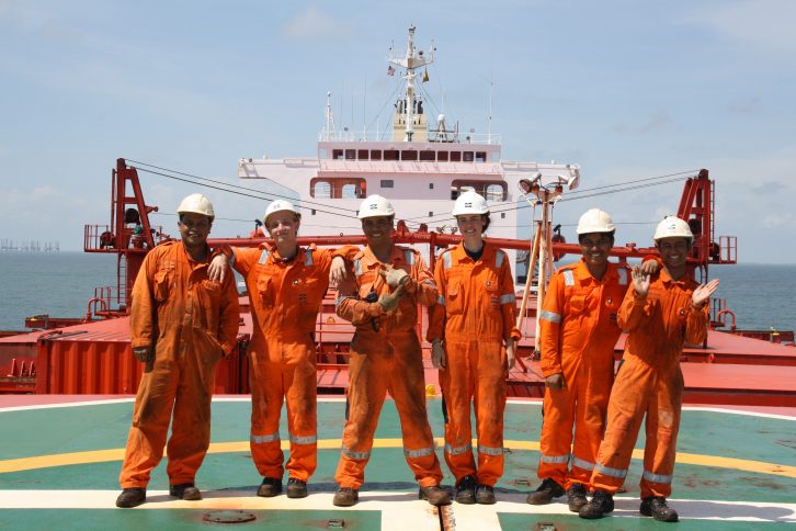 From left John Vincent, William, Richard, Ingvild, Joseph and Christian. Credit. Klaveness