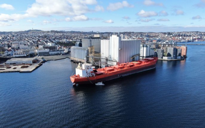 Photo: The MV Bakkedal docked in Stavanger