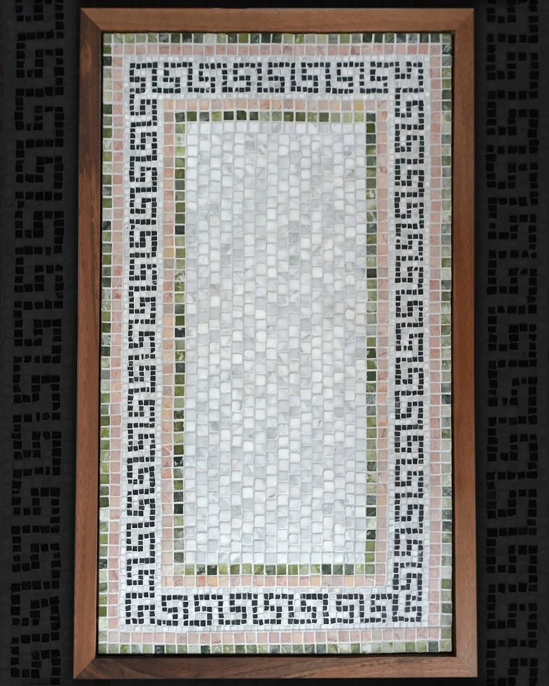 A bespoke black walnut table with a unique marble mosaic top, finished with oil and wax. L 654mm x W392mm x H790mm. September 2025.

#finefurniture #premium #mosaic #table #custom #craft #handmade #bespoke #art #marble