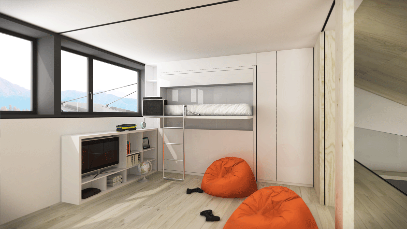 Craftr-Architecture-Ridge-Nest-Cabin-11-bedroom.gif