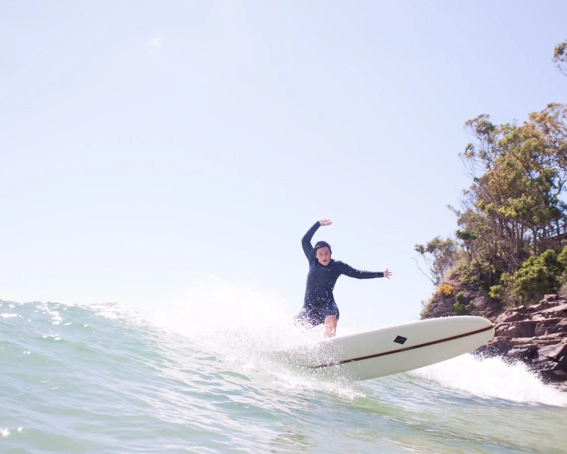 Jessi enjoying a wave
