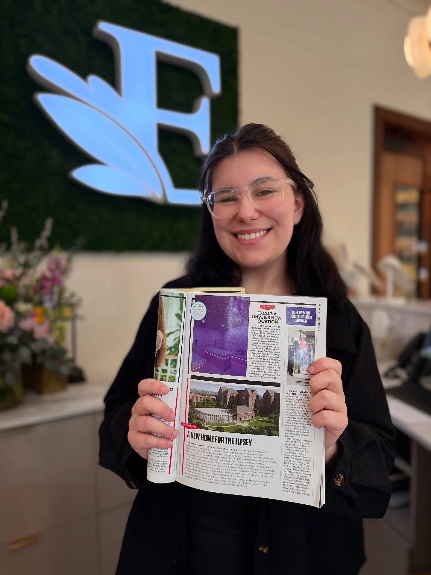 Excuria Salon and Spa (@excuriaspa) was recently featured in Buffalo Spree (@buffalospree) and I&rsquo;m proud to have photographed their Turkish Bath Steam Room for the mention, highlighting their beautiful new home at Williams Place in Williamsvill