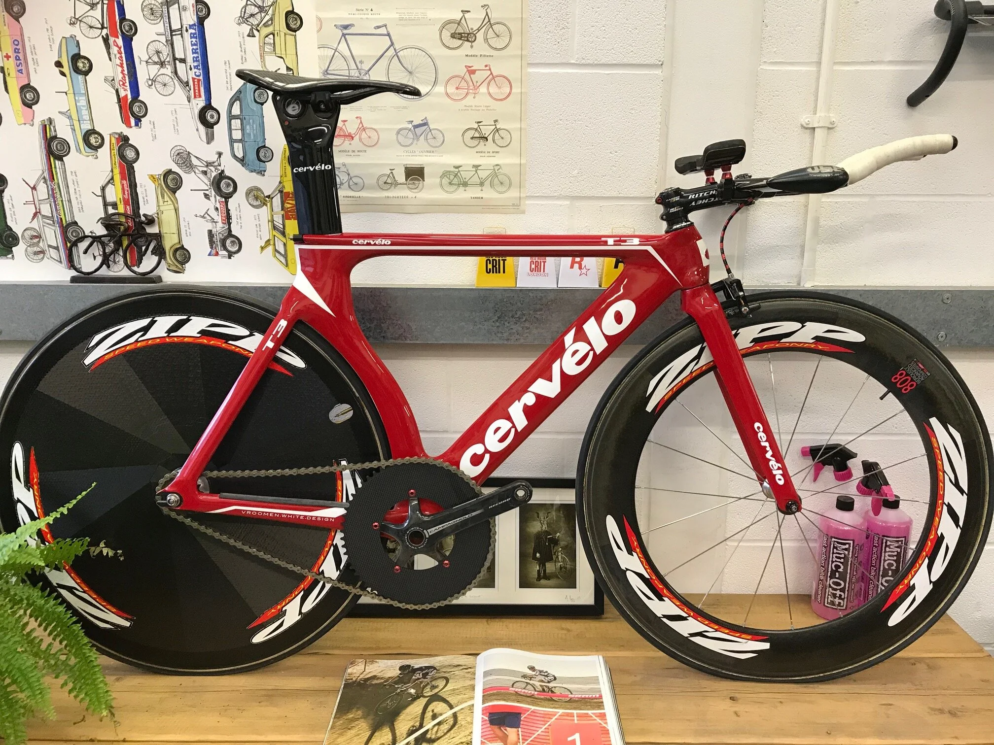 Cervelo T3 Fixed Wheel TT Bike - Size 