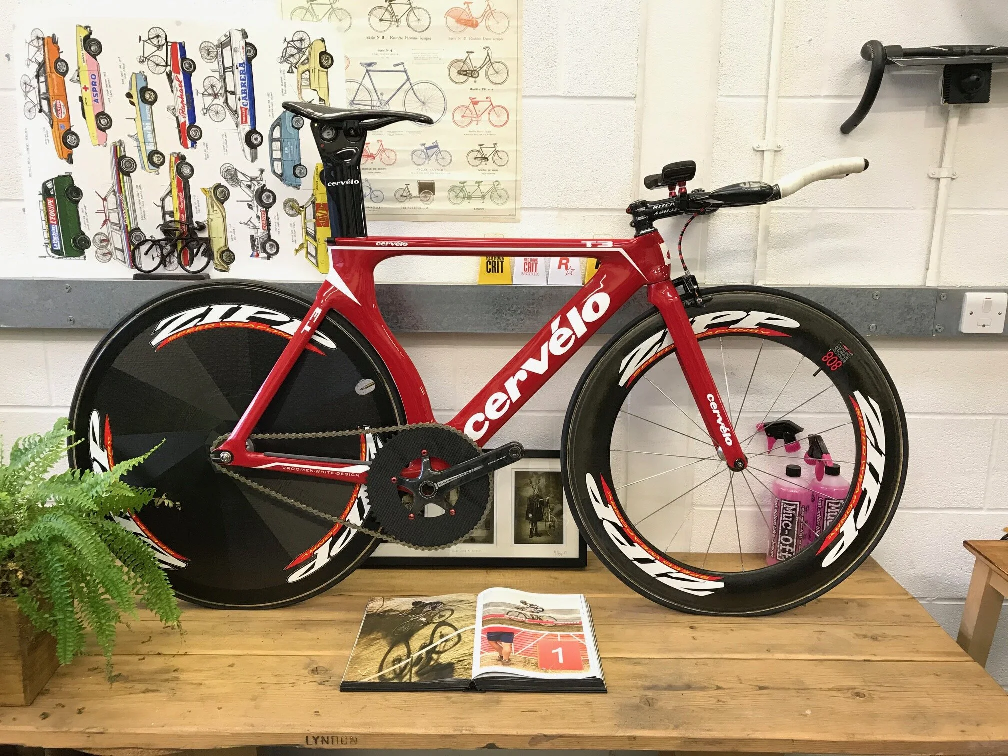 Cervelo T3 Fixed Wheel TT Bike - Size 