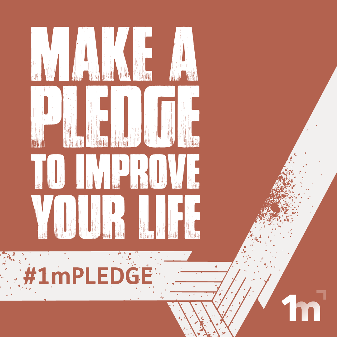 One Minute Brief of the Day: Create posters to encourage people to make a pledge to improve the lives of others in their own unique way with @1mlives #1mLives