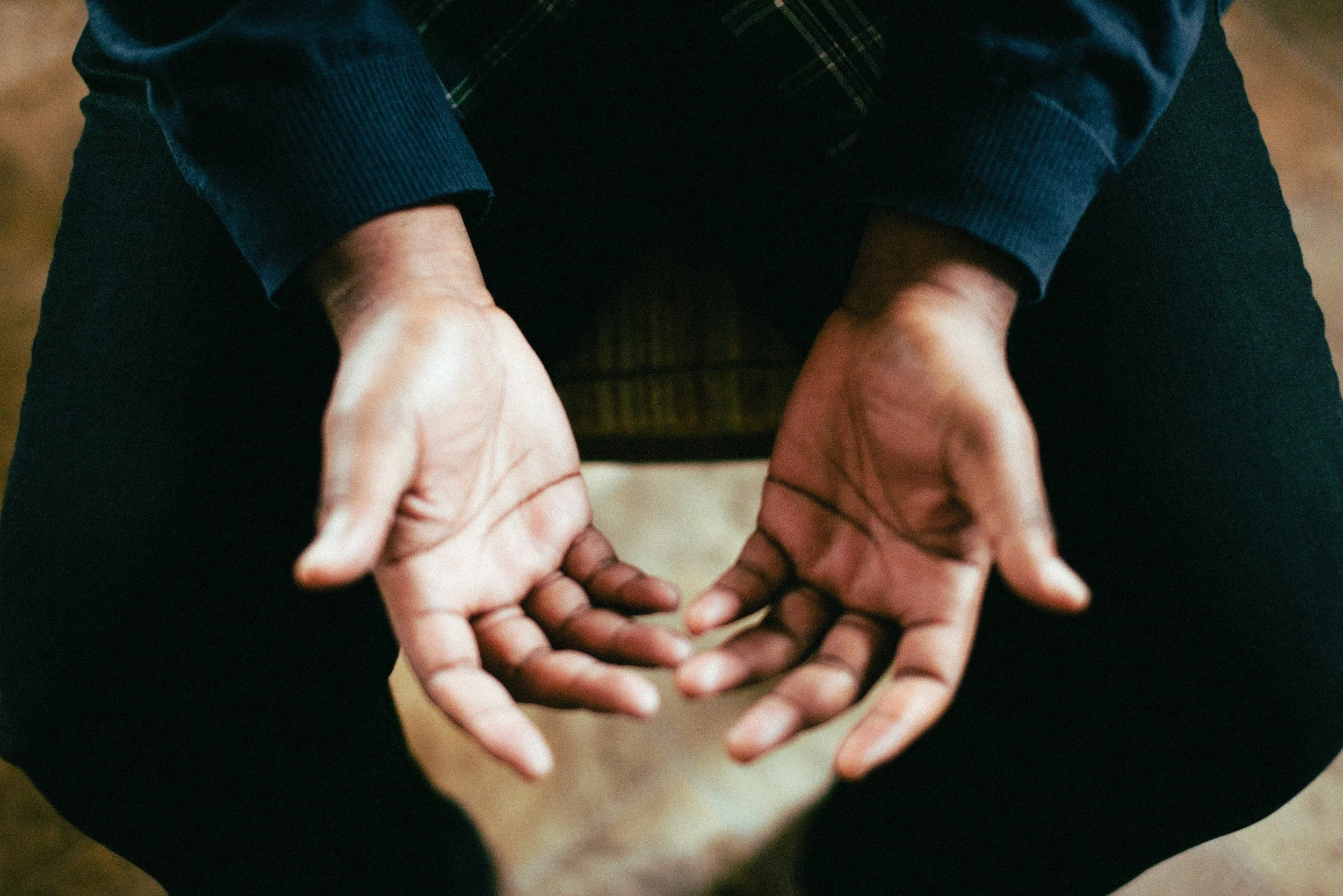 person in therapy room representing somatic experiencing session